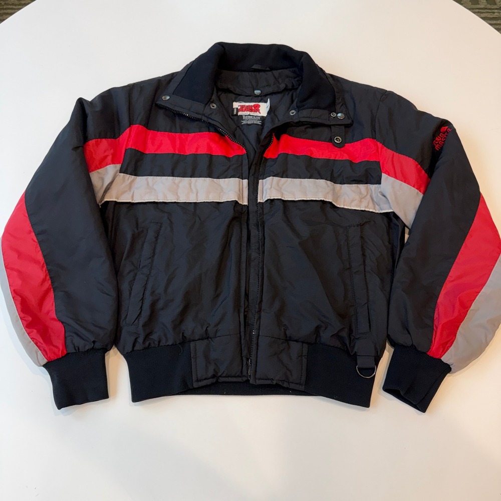 Tour Master Thermolite Style 304 Black Red Nylon Motorcycle Jacket Mens Medium